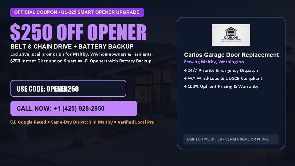 Carlos Garage Door Replacement $250 OFF Premium LiftMaster Opener Installation